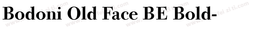 Bodoni Old Face BE Bold字体转换